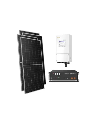 Kit fotovoltaico monofase 3570W inverter 3kW Solis batteria al litio 4.8kWh Pylontech US5000