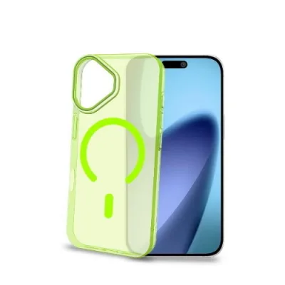 Celly Apple iPHONE 17 Cover Rigida Trasparente Colorata in Policarbonato Compatibile Magsafe Giallo Limone
