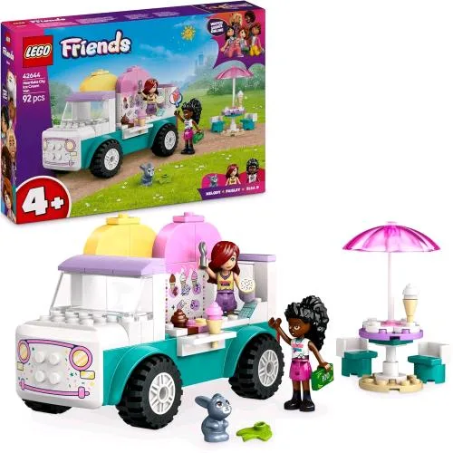 LEGO Friends il Furgone dei Gelati di Heartlake City con 2 Minibamboline un Coniglietto Cibo e Accessori