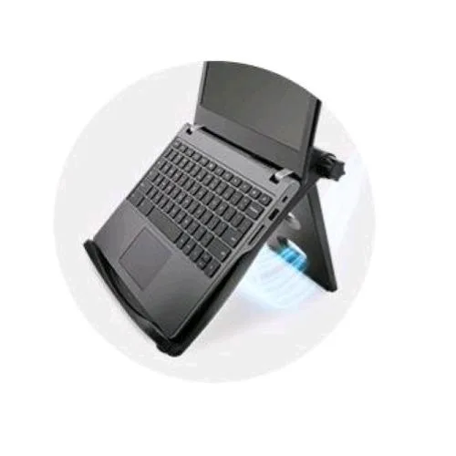 Kensington Easy Riser Eq Laptop Cooling Stand Supporto per Notebook da 12" a 17" con Inserti Imbotti Anti Scivolo Diverse Inclinazioni Nero