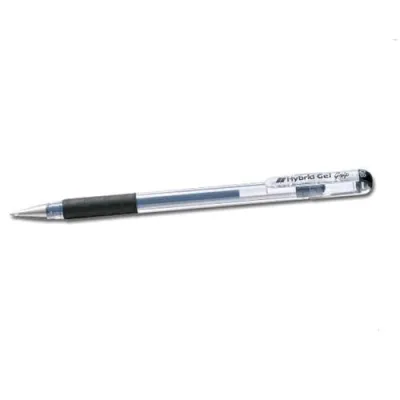 Pentel Hybrid Grip Penna Roller Inchiostro Gel Argento Punta Tonda 0.80 mm Conf 12 Pz.