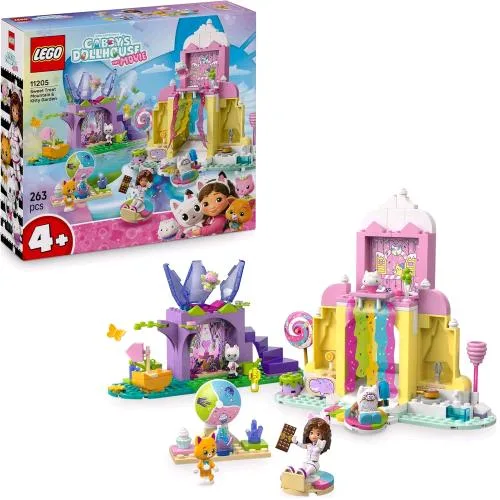 LEGO Gabby's Dollhouse Dolce Montagna e Giardino di Gattina Fatina con Mini Bambolina e 2 Figure