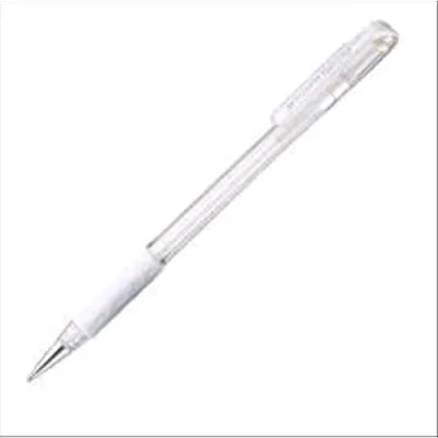 Pentel Hybrid Grip Penna Roller Inchiostro Gel Bianco Punta Tonda 0.80 mm Conf 12 Pz.