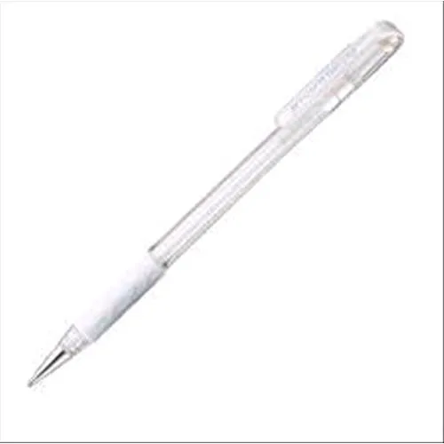 Pentel Hybrid Grip Penna Roller Inchiostro Gel Bianco Punta Tonda 0.80 mm Conf 12 Pz.