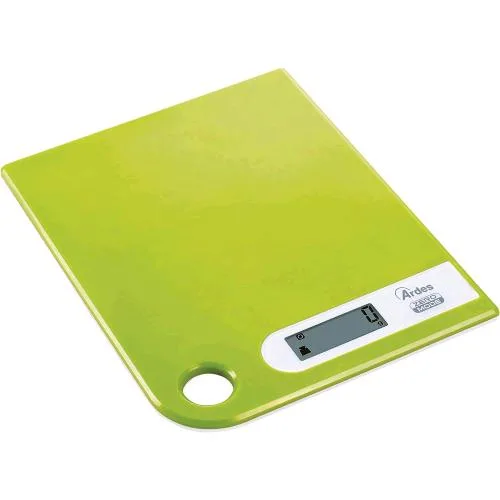 Ardes AR1PA1/V Ral Bilancia da Cucina Digitale Ultra Slim Modern Style con Foro Passante per Appenderla Peso Max 5 kg Acciaio/ Verde