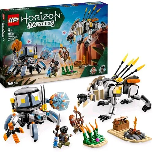 LEGO Horizon Adventures Aloy e Varl Contro Arcapode e Secodonte con 2 Modellini di Robot da Costruire