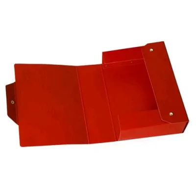 Brefiocart Cartelle Porta Progetto in Presspan con Bottone 250X350 mm Dorso 10 cm Col. Rosso Conf 5 Pz.
