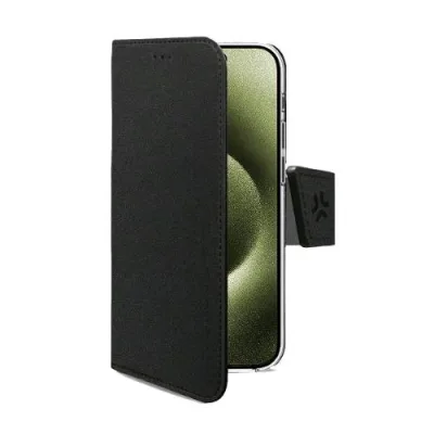 Celly Apple iPHONE 17 Custodia Magsafe a Libro in Similpelle con Chiusura Flap Magnetico Taschine Interne Portadocumenti e Funzione Stand Nero