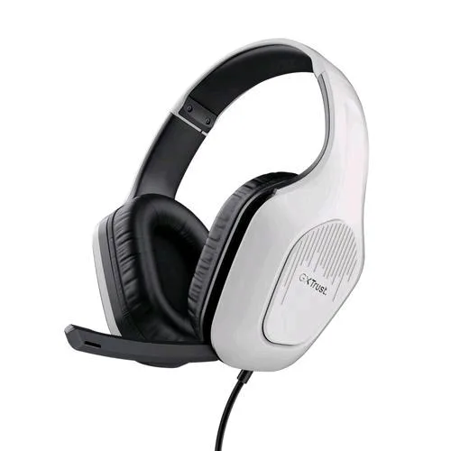 Trust GXT415W Zirox Cuffia Gaming con Microfono Cavo 2m Jack 3.5mm Bianco/Nero