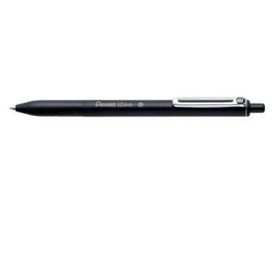 Pentel Izee Penna a Sfera a Scatto Punta Conica 0.7 mm Inchiostro Nero Conf 12 Pz.