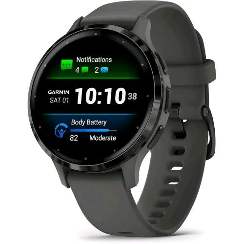 Garmin Venu 3S Smartwatch 41mm 1.2" Amoled Wi-Fi GPS (Satellitare) Funzione Allenamenti Monitoraggio Sonno Pebble Grey