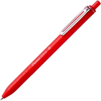 Pentel Izee Penna a Sfera a Scatto Punta Conica 0.7 mm Inchiostro Rosso Conf 12 Pz.