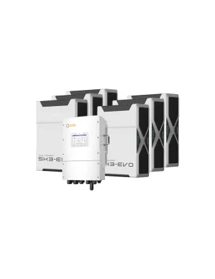 Sistema di accumulo trifase inverter 15kW Solis LV batteria al litio 31.32kWh Weco EVO 5k3