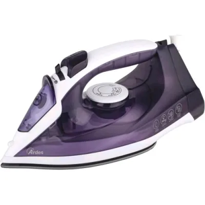 Ardes ARSTIR01W Vapor Pro Compact Ferro da Stiro a Vapore 2000 W 0.2 l Vapore 120 G/Min Piastra in Ceramica Bianco /Viola