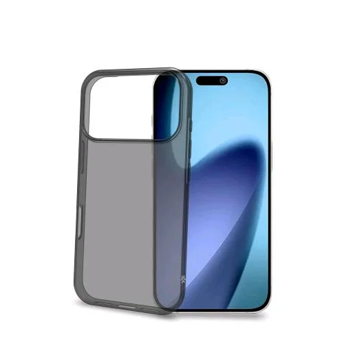 Celly Apple iPHONE 17 Pro Cover in Morbido Tpu Anti-Shock Trasparente Nero