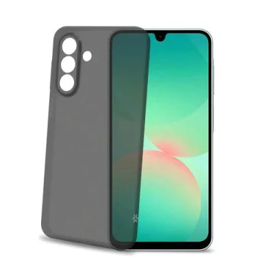 Celly Samsung Galaxy A27 5G Cover Morbida in Tpu con Tasti e Bordo Fotocamera Colore a Contrasto Effetto Sabbiato Colore Trasparente Nero