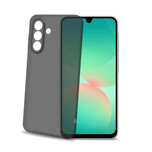 Celly Samsung Galaxy A27 5G Cover Morbida in Tpu con Tasti e Bordo Fotocamera Colore a Contrasto Effetto Sabbiato Colore Trasparente Nero