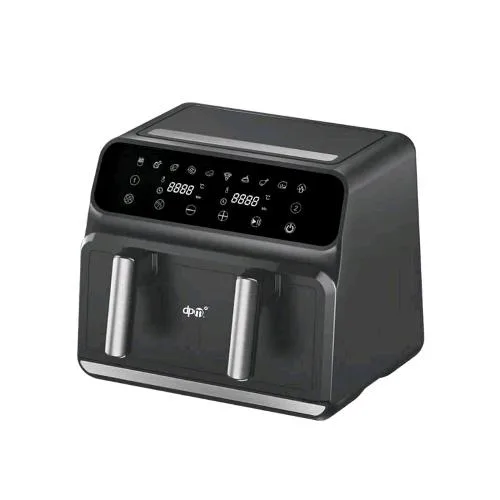 DPM 801D Twin Friggitrice Ad Aria Digitale Doppio Cestello 1700W Capacita' 8 l Cotture Indipendenti Nero