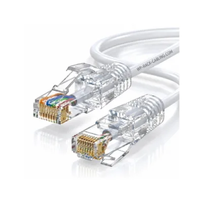 WP Europe Cavo Patch Cord Ethernet Slim CAT.6A U-UTP Guaina Lshf 0.5 m Bianco