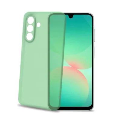 Celly Samsung Galaxy A27 5G Cover Morbida in Tpu con Tasti e Bordo Fotocamera Colore a Contrasto Effetto Sabbiato Colore Trasparente Verde