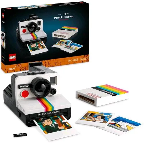 LEGO Ideas Fotocamera Polaroid Onestep SX 70 da Costruire con Dettagli Autentici da Collezzione