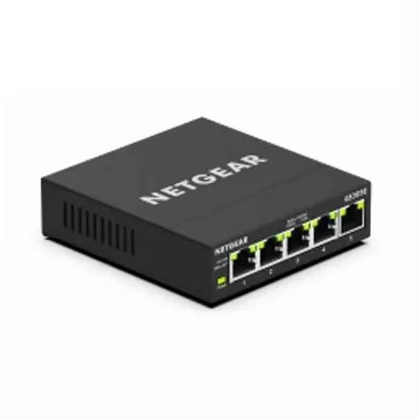 Netgear GS305E-100PES Switch 5 Porte Gestito Gigabit Ethernet (10/100/1000) Nero