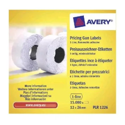 Avery Rotolo 1500 Etichette 1 Linea 12X26 mm