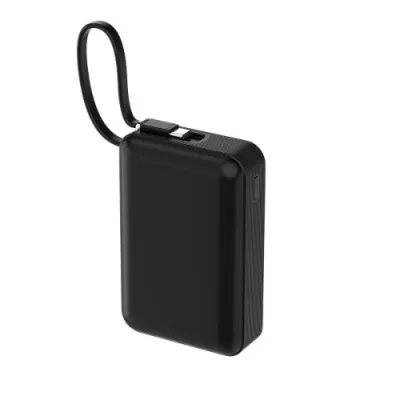Nilox Powerbank 20.000mAh 65 W Display Cavo USB-C Integrato Nero