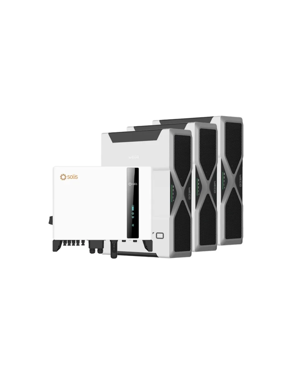 Sistema di accumulo trifase inverter 6kW Solis batteria al litio 15.66kWh Weco EVO 5k3