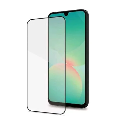 Celly Samsung Galaxy A27 5G Proteggi Schermo in Vetro Temperato Trasparente con Bordi Colorati Nero