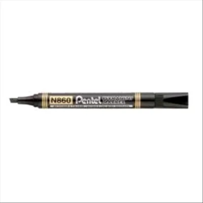Pentel Linea Amiko Marcatore Permanente Nero Punta a Scalpello 1.20/4.50 mm Conf 12 Pz.