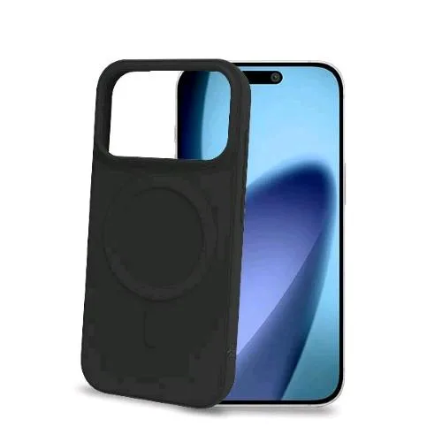 Celly Apple iPHONE 17 Pro Cover in Morbido Tpu Magsafe Compatibile con Ricarica Wireless Magnetica Nero