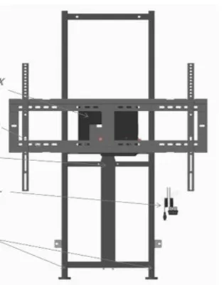 STAFFA DA MURO MOTORIZZATA VB-STND-104 800X600 75KG 6500 HIGH