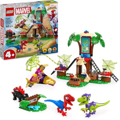 LEGO Marvel Battaglia con il Raptor al Quartier Generale Sull'albero di Spiderman e Gobby