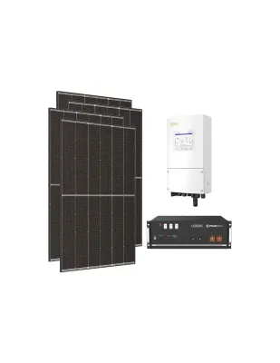 Kit fotovoltaico monofase 3640W inverter 3.6kW Solis batteria al litio 4.8kWh US5000 Pylontech