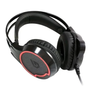 Conceptronic ATHAN01B Cuffia Gaming USB 7.1 Virtual Surround Nero Rosso