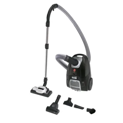 Hoover H-Energy 520PET Aspirapolvere a Traino 700W con Sacchetto Filto Hepa Capacita' 3.5 l con Accessori Nero