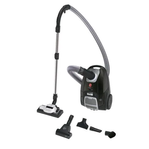 Hoover H-Energy 520PET Aspirapolvere a Traino 700W con Sacchetto Filto Hepa Capacita' 3.5 l con Accessori Nero