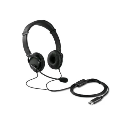 Kensington Hi-Fi Cuffie con Microfono e Comando Volume Sul Cavo 1 x USB Nero