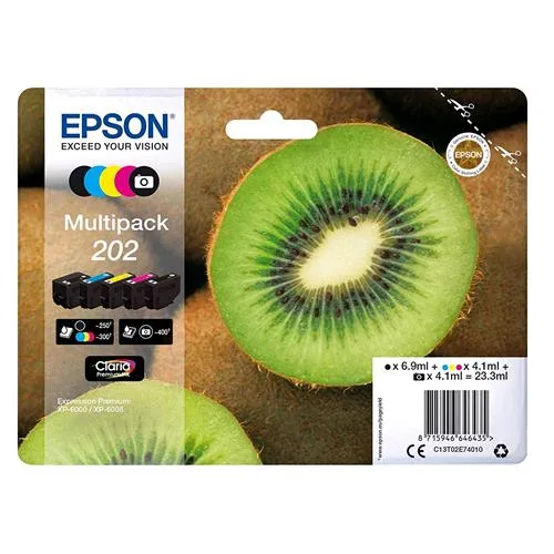 Epson Multipack 202 Cartucce Ink-Jet (BK, BK Photo, C, M, Y)