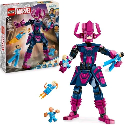 LEGO Marvel Fantastici 4 Contro Personaggio Costruibile di Galactus con 4 Minifigure