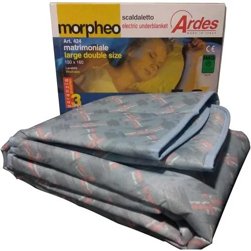 Ardes Morpheo AR424 Termocoperta Scaldaletto Matrimoniale 150 x 160 cm in Poliestere 2 Zone di Riscaldamento