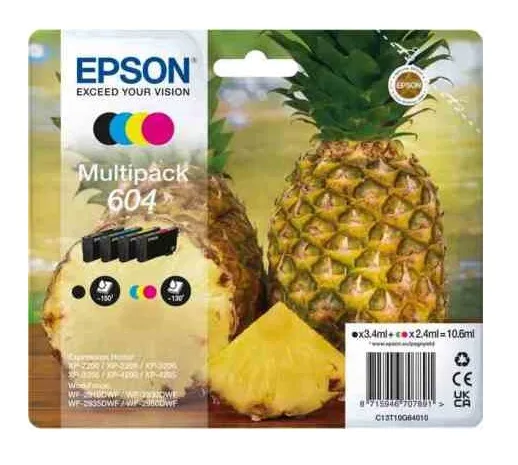 Epson 604 Multipack Cartuccia Ink-Jet Resa Standard Nero Ciano Magenta Giallo