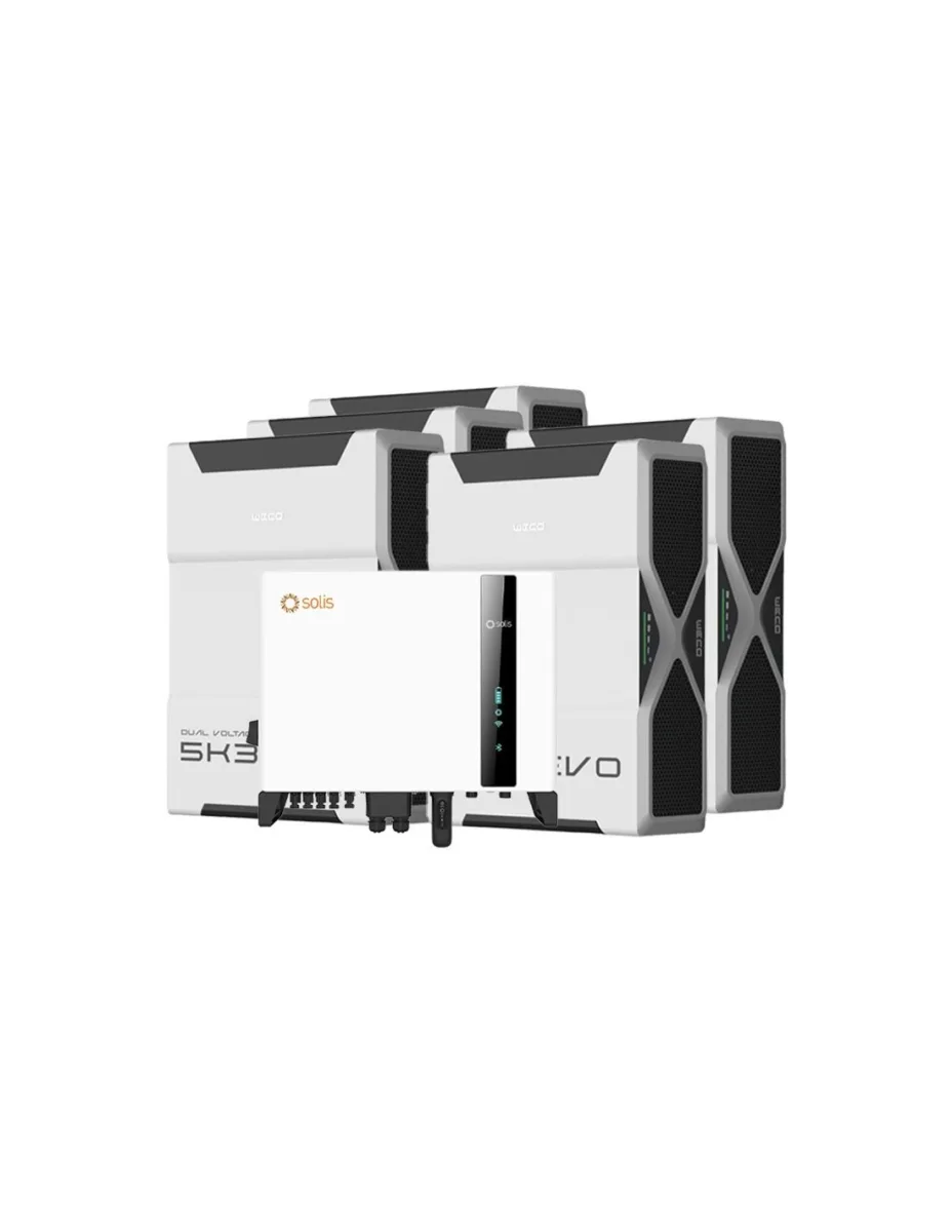 Sistema di accumulo trifase inverter 8kW Solis batteria al litio 26.1kWh Weco EVO 5k3