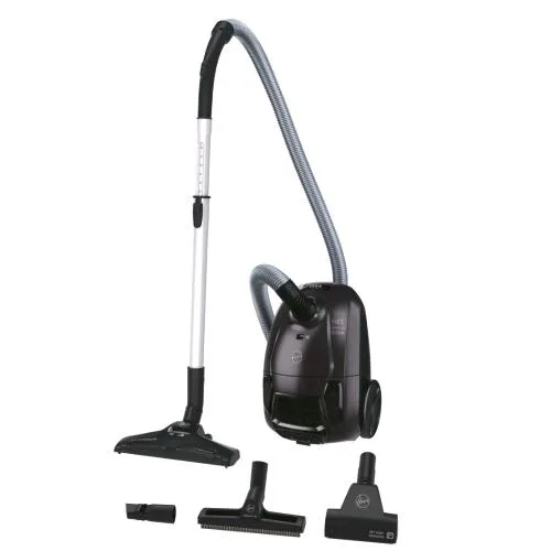 Hoover HE120PET 011 Aspirapolvere a Traino 700W con Sacchetto Capacita' 2.5 l Filtro Epa Tecologia Ciclonica con Accessori Grigio
