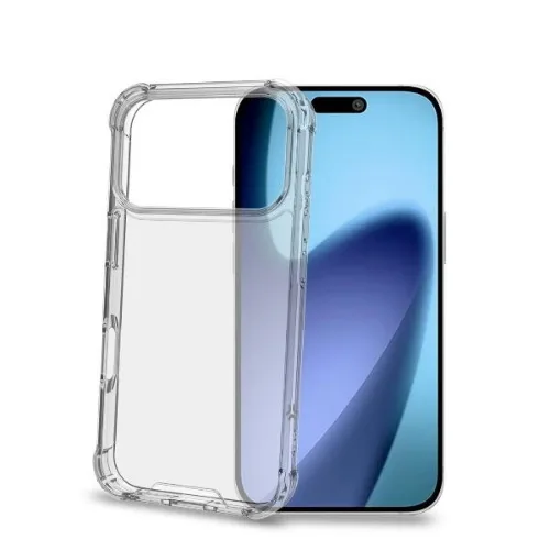 Celly Apple iPHONE 17 Pro Cover Rigida in Tpu con Bordi Corrazzati e Angoli Rinforzati Compatibile con la Ricarica Wireless Trasparente