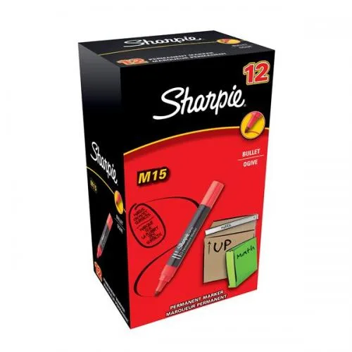 Sharpie M15 Marcatore Permanente Nero Punta Conica 2 mm Conf 12 Pz.