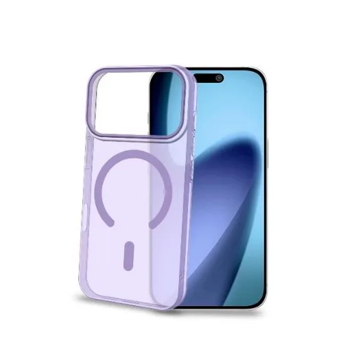 Celly Apple iPHONE 17 Pro Cover Rigida Trasparente Colorata in Policarbonato Compatibile Magsafe Viola