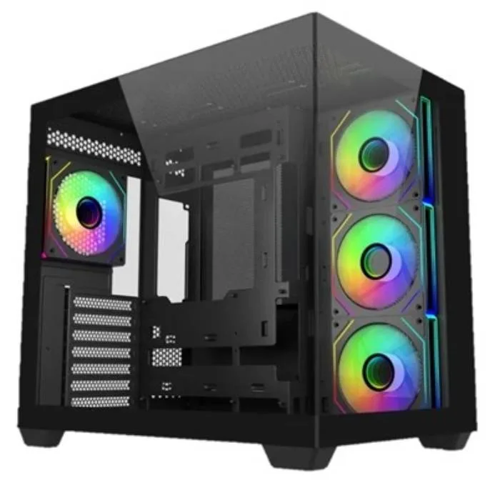 CASE MIDITOWER NO PSU ELITE 681BK VETRO FR SX - ATX MATX MITX - NERO