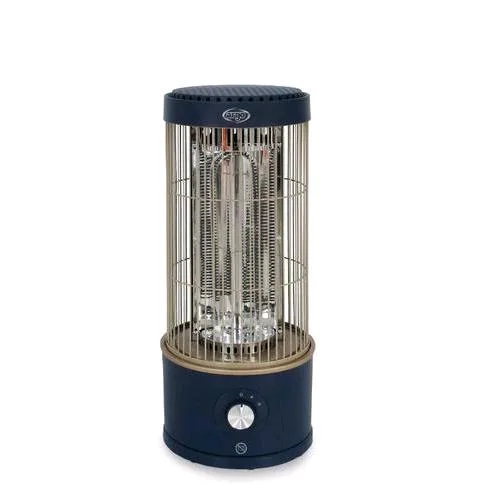 ARGO Looney Stufa Elettrica con Resistenza in Fibra di Carbonio 800W Controllo Meccanico 2 Modalita' Blu